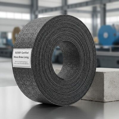 ISO9001 Certified Woven Brake Lining Width 100mm Durable Friction Material Suitable for Heavy Vehicle Brake Applications
